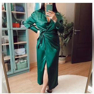 Zara limited edition wrap dress